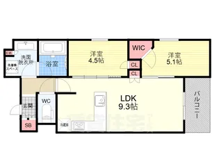 ブランズ御池西洞院【3階】の間取り