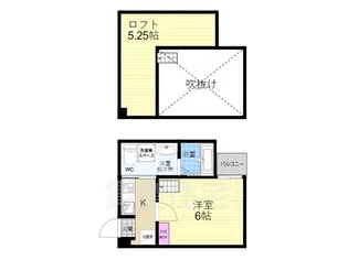WEST 9 Mirror 1号館(ウエストナインミラー)【2階】の間取り
