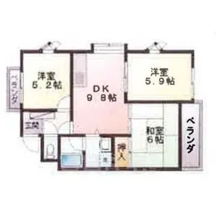 パールハイツ大森金城学院前【3階】の間取り