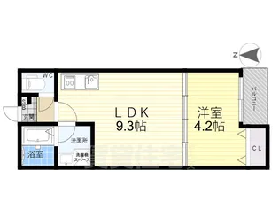 コスモクレスト新石切【3階】の間取り