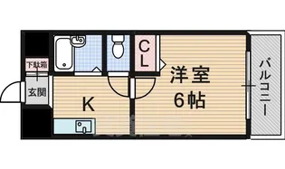 ローズコーポ阪神尼崎【1階】の間取り