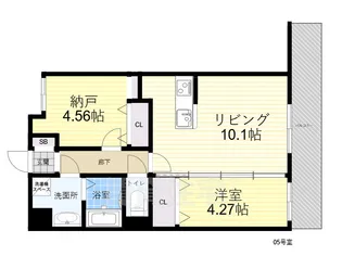 GRANDSTEADY西中島【2階】の間取り