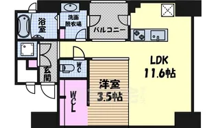 レジデンスT・L庄内通【5階】の間取り