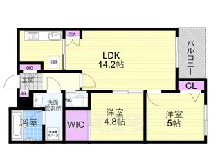ラス・パルマス京小町【4階】の間取り