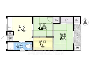 石橋マンション【1階】の間取り