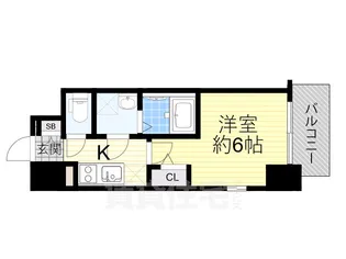 エスリード新大阪ザ プレミアWEST【13階】の間取り