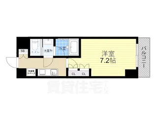 ザ・パークハビオ塚本【9階】の間取り