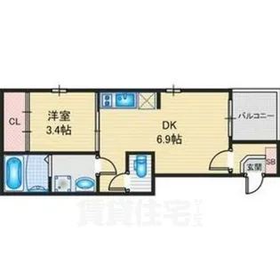 ハーモニーテラス下米野町2【2階】の間取り