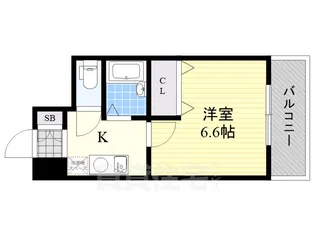 おおきに新大阪駅前サニーアパートメント【9階】の間取り