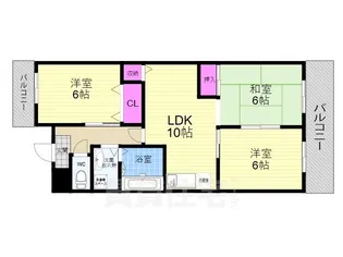 京都府京都市伏見区深草大亀谷大山町【マンション】の間取り