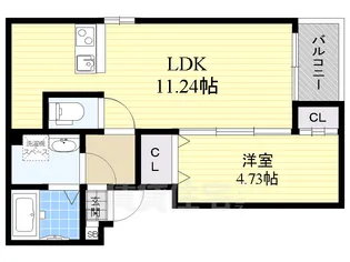 ブロンテ武庫川【1階】の間取り