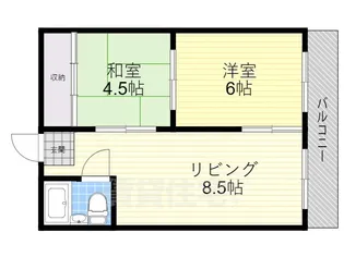 2LDKの間取り画像