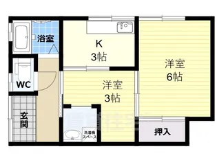 メビウス土師ノ里ハイツ【1階】の間取り