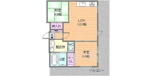 大阪府堺市堺区大町東4丁【マンション】の間取り