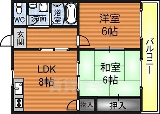 エステート朝日【1階】の間取り