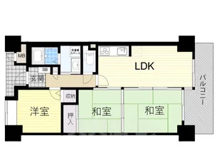 ライオンズマンション新大阪第6【11階】の間取り