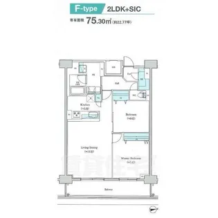 ロイジェント日吉2【9階】の間取り