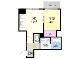 プログレーッソ西ノ京【1階】の間取り