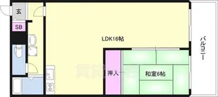 シャトー中尾【5階】の間取り