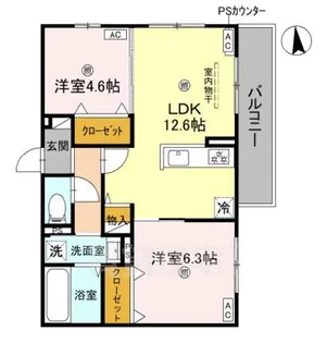 GRAMM深草 North【3階】の間取り