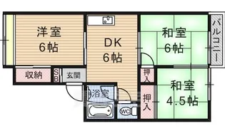 ハイツ北村【1階】の間取り