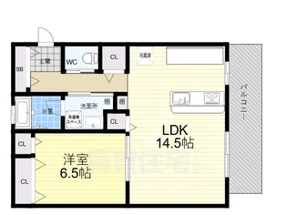 ピアチェーレ甲陽園【2階】の間取り