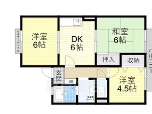 大阪府堺市中区土塔町【アパート】の間取り