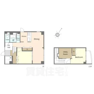 ラ・メゾンド・アップル【1階】の間取り