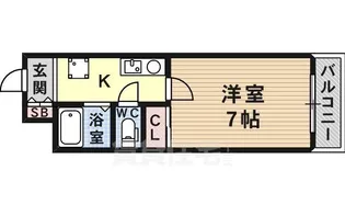 ドルチェ北田辺【1階】の間取り