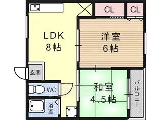 大清リバーサイドハイツ【3階】の間取り