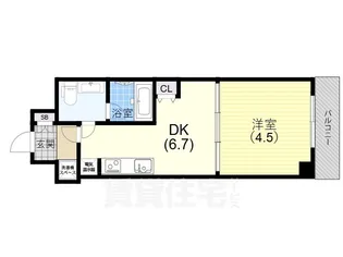 1DKの間取り画像