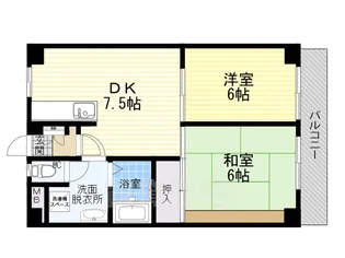 ヴィライーストサイド夙川【2階】の間取り