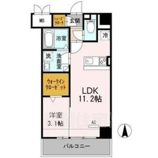 スティングレイつるま【4階】の間取り