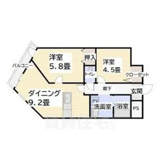 グロリオーサ門戸【3階】の間取り