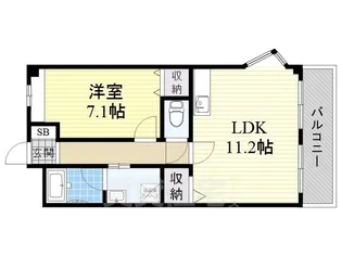 1LDKの間取り画像