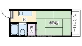 ハイツ山吹【1階】の間取り