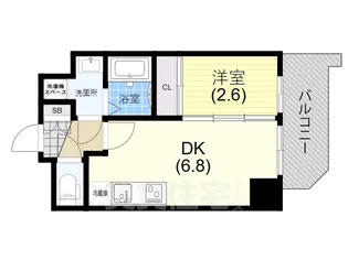 セレニテ兵庫エクラ【6階】の間取り