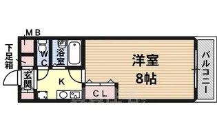 サニーコート太子【4階】の間取り