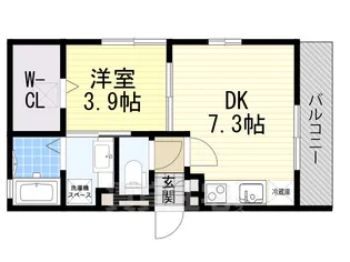 パレブロン【1階】の間取り