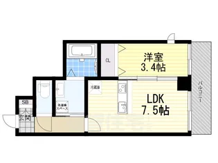 シェモア・グランデ西宮【3階】の間取り