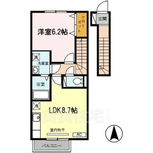 メゾンヴェールイースト【2階】の間取り