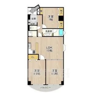 ロイヤルコート生江【7階】の間取り