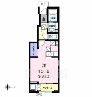 グレース シャトレ 二番【1階】の間取り