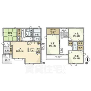 愛知県名古屋市天白区平針台1丁目【一戸建】の間取り