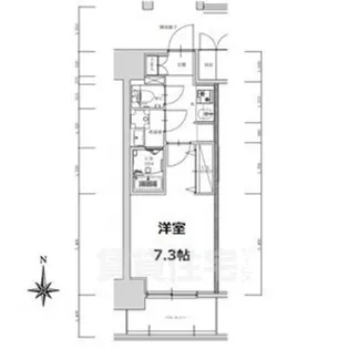S-RESIDENCE亀島駅前ascent【2階】の間取り
