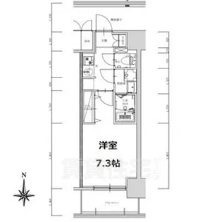 S-RESIDENCE亀島駅前ascent【13階】の間取り