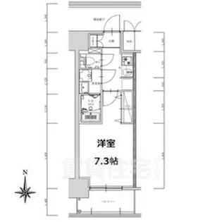 S-RESIDENCE亀島駅前ascent【10階】の間取り