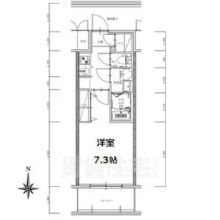 S-RESIDENCE亀島駅前ascent【12階】の間取り
