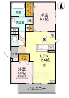 アイル京都八条【1階】の間取り