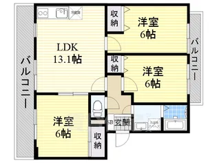 ランデックス弐番館【3階】の間取り